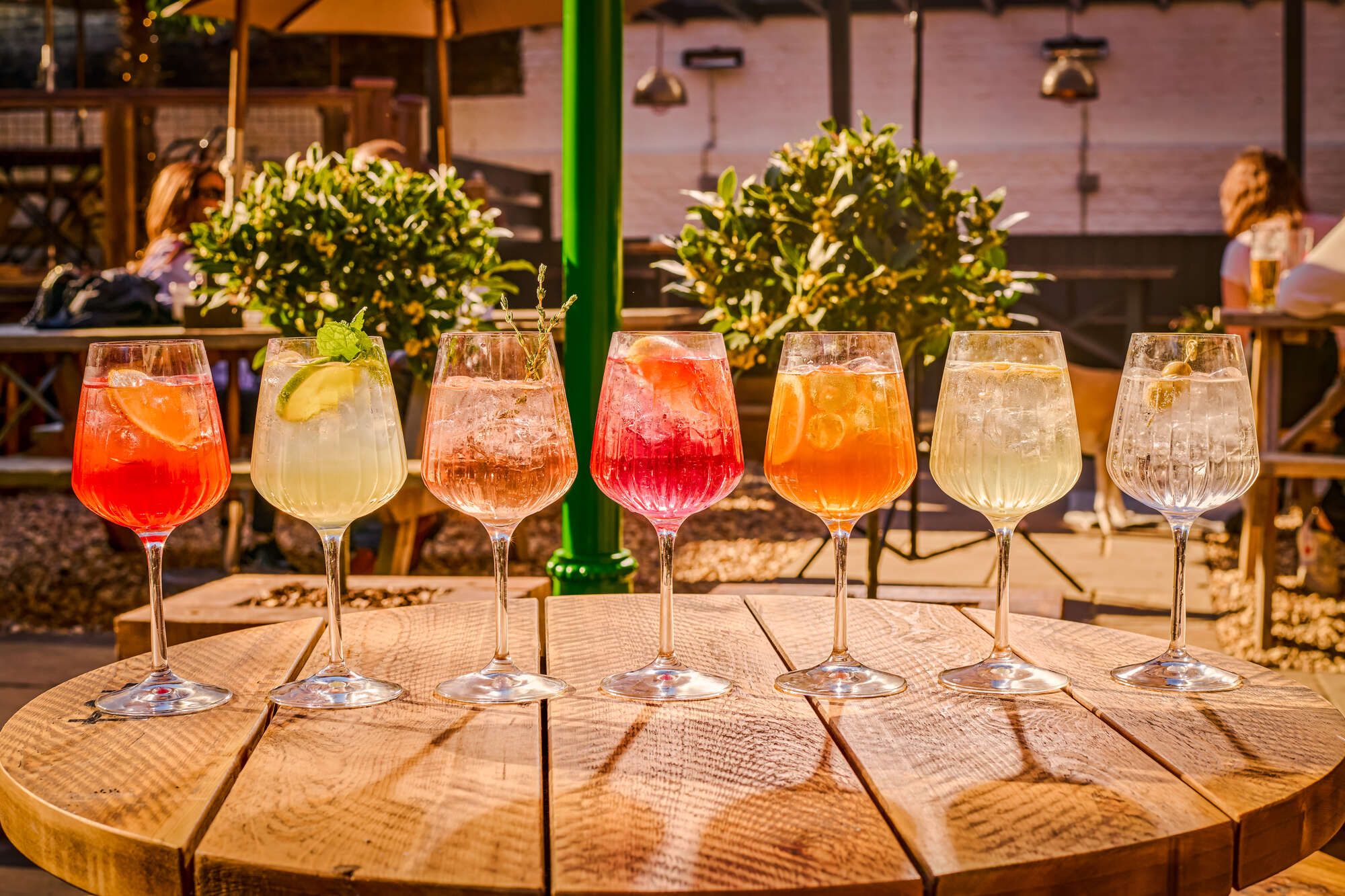 Line of our Spritz including Aperol, Hugo and many more