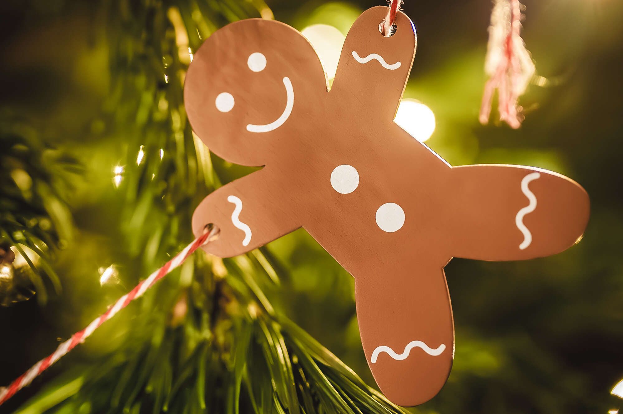 Christmas Gingerbread man on a tree at Bristol King Street Brew House