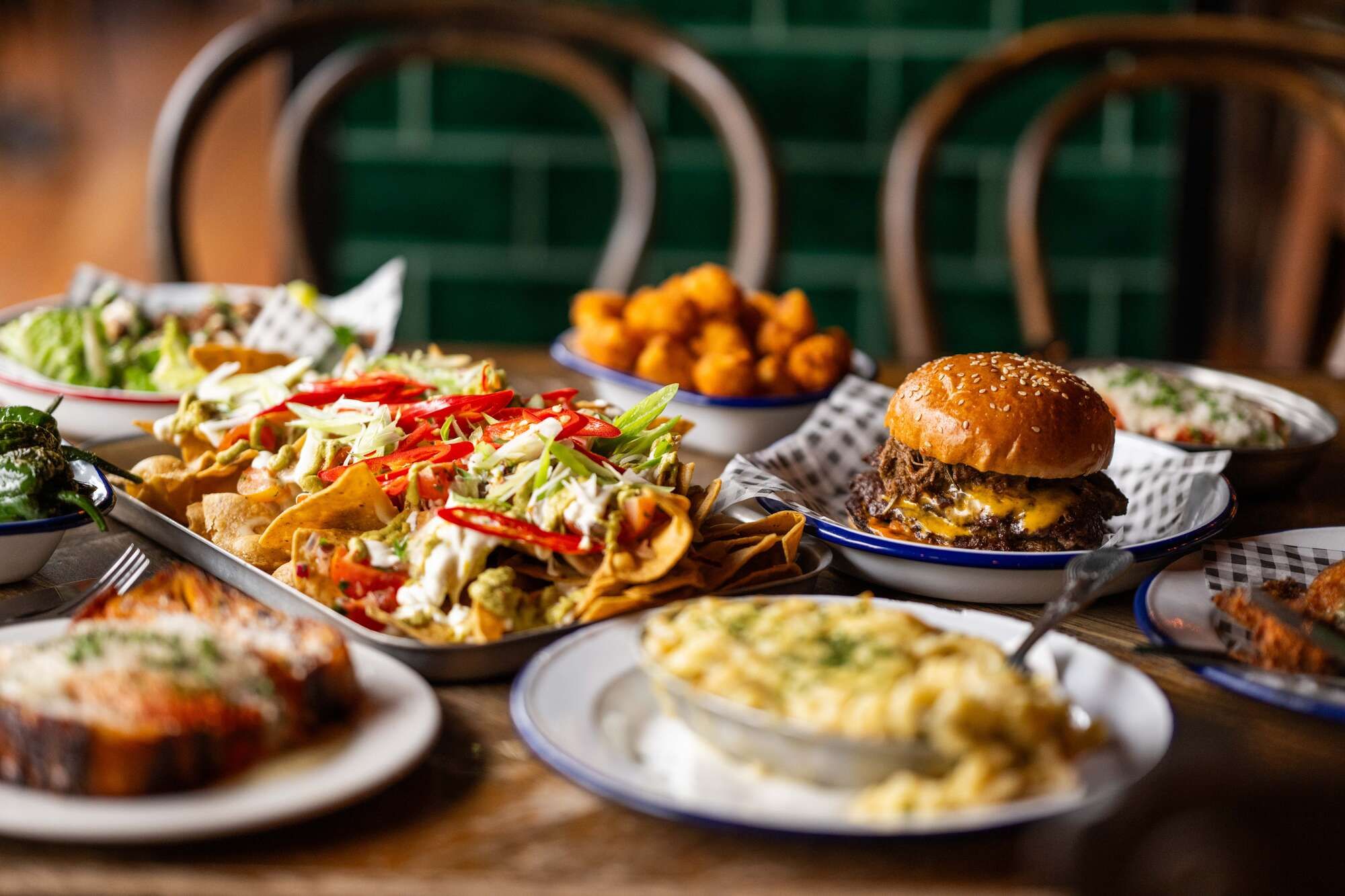 Table laid with King Street Food